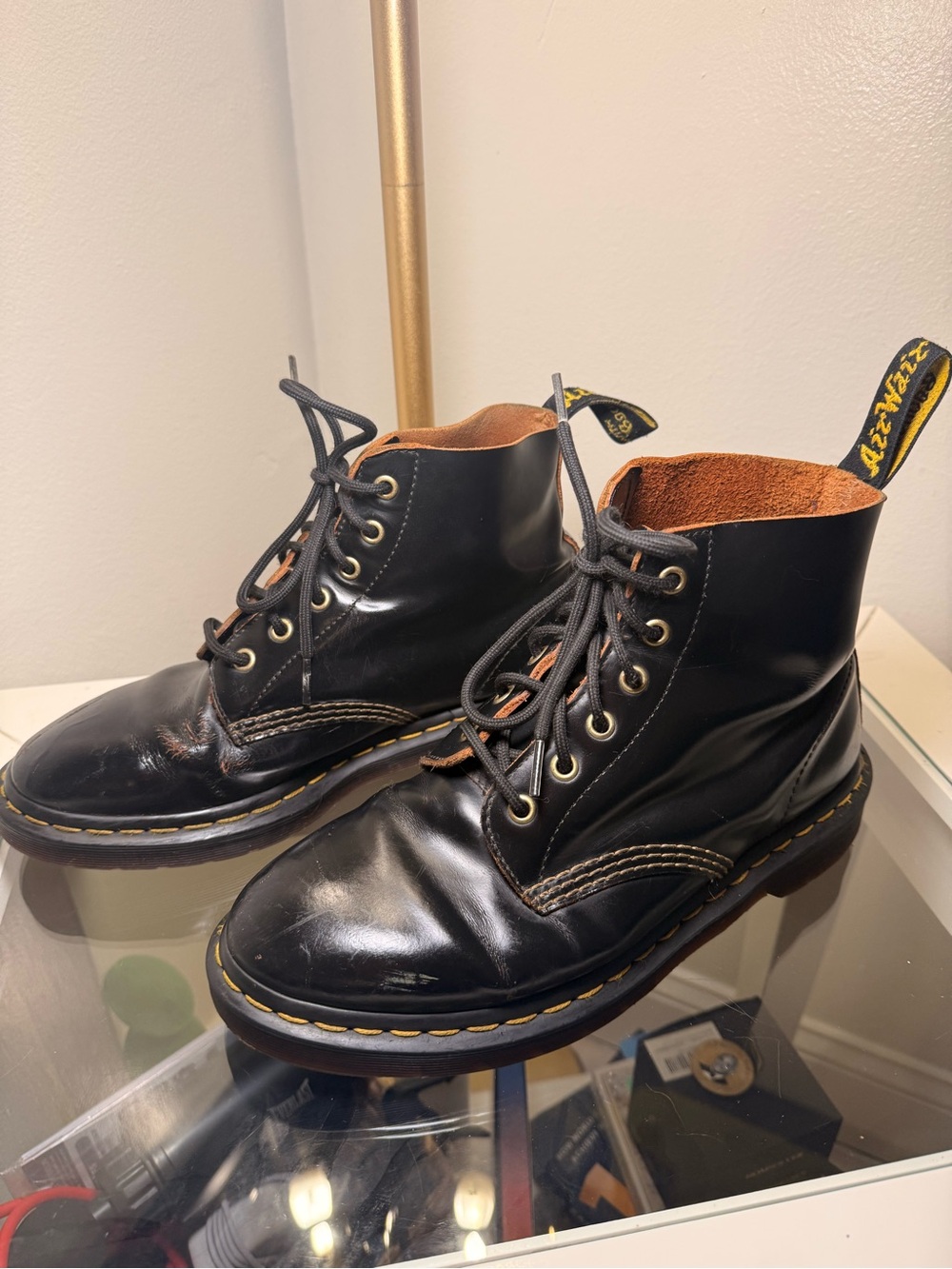 Dr. Martens 1460 Men's Black Lace-Up Leather Combat Boots